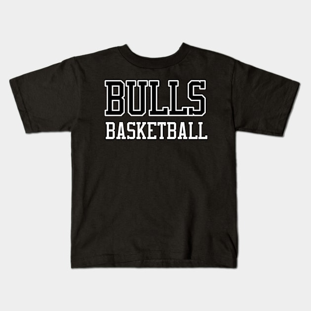 Bulls Basketball Kids T-Shirt by Buff Geeks Art